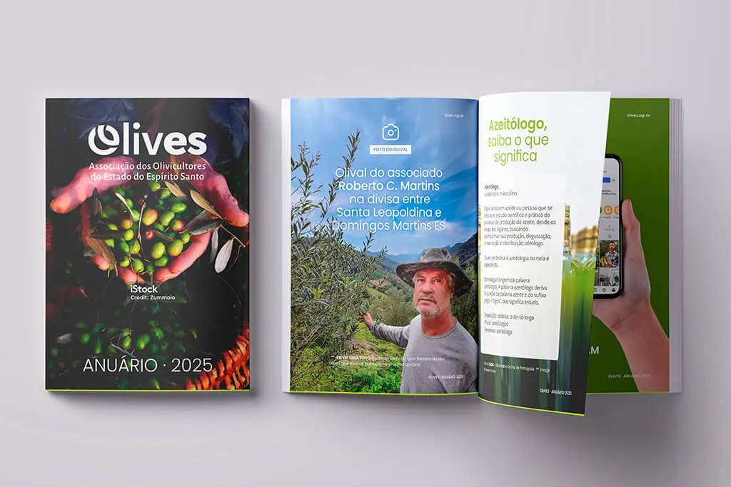 Páginas do Anuário da OLIVES Associação dos Olivicultores do Estado do Espírito Santo